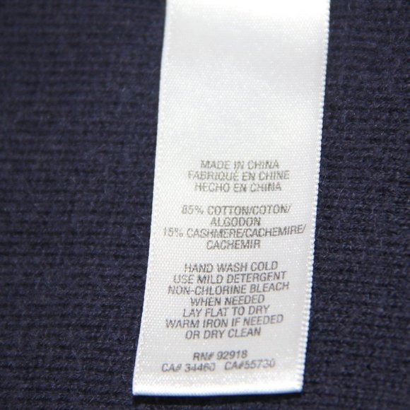 JUICY COUTURE Navy Blue Cotton Cashmere Cardigan Sweater Crown Button Front Sz S - Picture 3 of 8